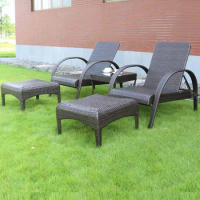 Outdoor balcony, lying bed, rattan chair, rattan woven lounge chair, garden villa, beach lounge chair, swimming pool, lying bed,