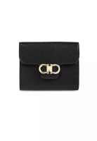 Salvatore Ferragamo Gancini Compact Wallet Black 785777