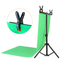 Photography T-shaped Background Support Stand Backdrop Holder Bracket With Clips and Green Screen Cloth For Photo Studio Video
