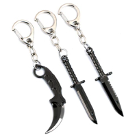 Game CSGO Karambit KeyChains for Men Women Jewelry M9 Knife Butterfly Key Chains CS GO Key Holder Keyring Porte Clef Gifts