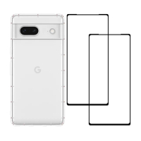 【RedMoon】Google Pixel 7a 手機殼貼3件組 鏡頭全包式空壓殼-9H玻璃保貼2入