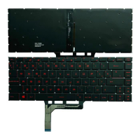 MS-16WK Spanish Backlit Keyboard for MSI Bravo 15 A4DCR 15 A4DDR MS-16WK Notebook Red