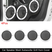 X Autohaux 5 Inch Car Speaker Net Grill Cover Subwoofer Protector Enclosure Grilles Speakers Glossy Horn Guard Frame Accessories