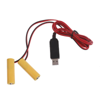 เครื่องกำจัดแบตเตอรี่ AA, การออกแบบสากล 2in1, พลัง USB, เหมาะสำหรับ AA 1.5V, แทนที่ 1x1.5V AA LR6