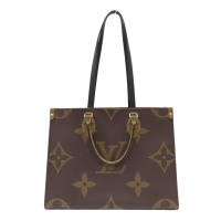 【二手名牌BRAND OFF】LOUIS VUITTON LV 路易威登 棕色 原花帆布 OnTheGo MM 兩用包