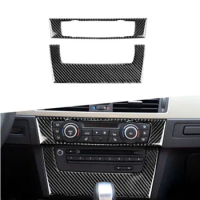 Carbon Fiber Interior CD Control Panel Trim Cover For BMW E90 E92 E93 2005-2012