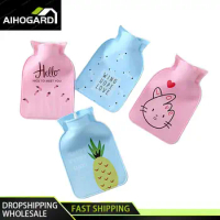 Cute Cartoon PVC Hot Water Bottle Creative Water Filling Hot Water Bag Hand Warmer Baby Student Cartoon Warm Baby Home Necessary