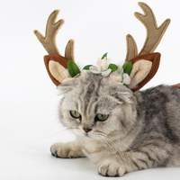 寵物裝扮圣誕鹿角發箍圣誕貓狗禮物發飾頭扣頭飾裝飾表演道具拍照