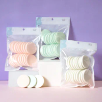 20Pcs Round Makeup Sponges Powder Puff Pads Beauty Face Primer Compact Blender Replacement for Cosmetic Foundation random color