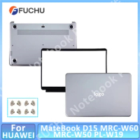 NEW Original For HUAWEI MateBook D MRC-W50 MRC-W60 MRC-W10 PL-W19 Laptop LCD Back Cover Front Bezel 