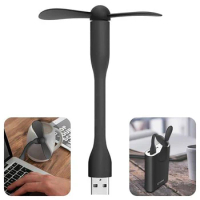 USB Mini Fan Flexible Portable Mini Fan USB Eye Protection Night Light LED Light Suitable For Mobile Power Laptop Cooling Gadget