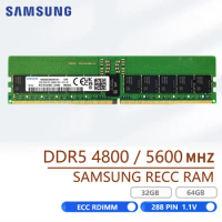 Samsung 32GB 64GB DDR5 4800MHz 5600MHz ECC RDIM Dual Rank 1.1V Registered DIMM 288-Pin Server RAM Memory