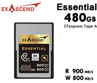 【新博攝影】Exascend ESSENTIAL CFexpress Type A記憶卡 480GB(加贈日本製CFA專用記憶卡儲存盒)適用於A1 / A7RM5 / FX3