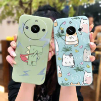 Skin feel silicone Cartoon Phone Case For OPPO Realme11 soft shell phone case Lens package