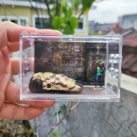 DIORAMA DIECAST JOKER - DIORAMA BATMAN JOKER - GOTHAM CITY - JOKER MINIATUR - DIORAMA MINI WITH ACCR