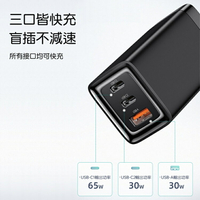 Mcdodo 麥多多 激能系列65W GaN三口快充旅行充電器CH8131