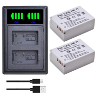 1800mAh NB-7L NB7L Battery + LED Dual Charger Type C Port for Canon PowerShot G10 G11 G12 SX30 is Digital Camera
