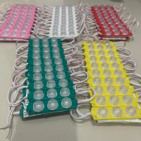 10 Biji Led Modul 3 Mata Besar 12V - 24V Neon