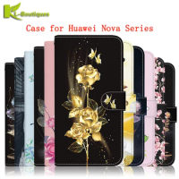 Wallet Card Stand Magnetic Flip Case For Huawei Nova Y61 Y70 Plus 8i 5T Nova5T NovaY70 NovaY61 Coque Leather Phone Cover 2024