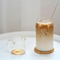 120ml Glass Espresso Cup Milk Coffee Can Clear Double Mouth Glass Coffee Utensils Milk Jug Heat-resisting Kitchen Mug