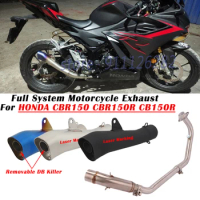 For CBR150 CBR150R CB150R CBR CB 150 150R Motorcycle Exhaust Escape Modified Full System Muffler With Front Link Pipe DB Killer