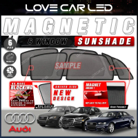 ***Audi*** New Design Curve Magnetic Sunshade A4 Q5 2008-2017 Q5 2018 OEM Fiting 6Pcs