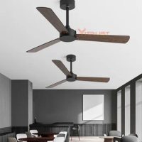 Nordic Ceiling Fan Without Light 42in 52inch Strong Wind Wood Ceiling Fan Lamps Dinning Room Living Bedroom Restaurant Fan