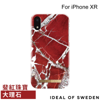 【iDeal Of Sweden】iPhone XR 6.1吋 北歐時尚瑞典流行手機殼(斐紅珠寶大理石)