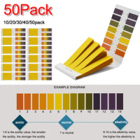 10-50Pack PH Test Strips Full PH Meter PH Controller 80 Strips/pack 1-14st Indicator Litmus Tester Paper Water Soilsting Kit