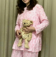 快樂雨 哺乳睡衣-花漾粉紅 S~2XL五種尺吋