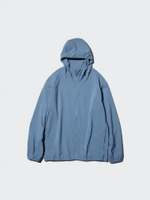 UNIQLO Jaket Parka Saku Hoodie Pocketable pria Proteksi Sinar UV Protection Water-Repellent BLUE L