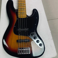 Made in China high-end 5-string bass electric guitar, North American ash wood body, active pickup, drop color, multi-color optio