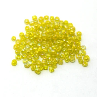 Round 3mm 10000pcs Lemon Yellow Glass Seed Beads