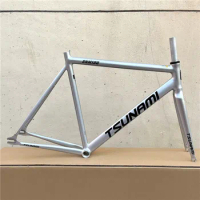 TSUNAMI SNM100 Fixie Bike Frame Single Speed Fixed Gear Bike 700C Track Bicycle Frameset Aluminum Alloy 49CM 52CM 55CM 58CM