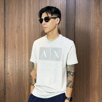 美國百分百【美國真品】Armani Exchange 短袖 T恤 AX 上衣 logo 短T 灰色 CC70