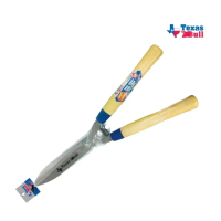 TEXAS BULL กรรไกรตัดหญ้า 10” ด้ามไม้ บรรจุในซองพลาสติก สามารถแขวนเก็บได้ tangmy delete