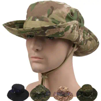 Tactical Airsoft Hunting Military Hat Army Camouflage Boonie Hats Marine Fishing Camping Sniper Cotton Womens Mens Cap