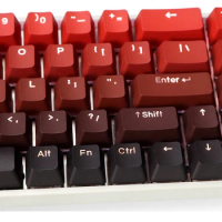 Mechanical Keyboard Keycaps Red Color Backlit Transparent PBT OEM Profile Suit 68 84 96 104 Keys GK61 Anne Pro 2 Varmilo RK61