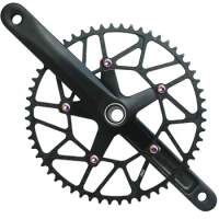 152 165 Road Bike Crankset 42T 44T 50T 52T 54T 56T 58T 130 BCD Single Speed Fixed Gear Bicycle Crank Set 130BCD Track Bike Parts