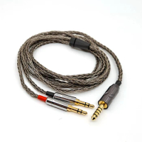 For SONY Beyerdynamic HIFIMAN Denon MDR-Z7 Z1R D600 T1 T1II HE560 HE400se Earphone 16Core Replaceable 4.4mm 2.5mm Balanced Cable