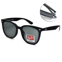【RayBan 雷朋】膠框方框太陽眼鏡 9M88配戴款(黑 深綠鏡片#RB4379D 60171-55mm)