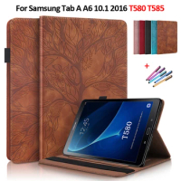 Coque For Samsung Tab A 10.1 2016 Case Emboss Tree Leather Tablet For Funda For Samsung Galaxy Tab A A6 10 1 2016 Case T580 T585