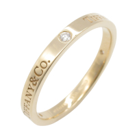 【二手名牌BRAND OFF】Tiffany & Co 蒂芬妮 18K 玫瑰金 T&CO Band 3P鑽石 戒指