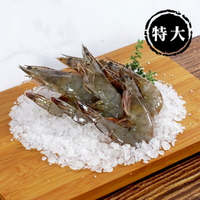【明達養殖】100%純海水〞活凍海白蝦(特大) (300g/包)