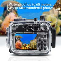 60m/195ft Waterproof Underwater Housing Camera Diving Case for SONY DSC-RX100 VII RX100 M7 RX100 mark 7 VII Bag Cover