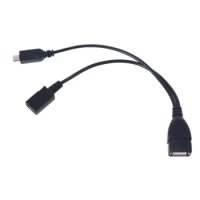 USB Port Adapter Micro OTG Cable Power Compatible with Streaming Sticks Media Devices Rii and Logitech Keyboards