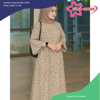 [PROMO NEW FUNA] Midi dress quenss Rayon Premium Jumbo Ld 120 Busui Berkualitas marbel milo