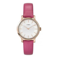 Jam Tangan Wanita Timex Transcend TW2W54700 Ladies Silver Dial Pink Leather Strap