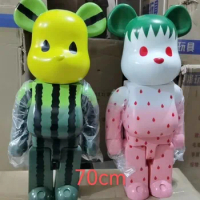 70cm Bearbrick x CLOT 1000% Bear Fruit Series Milk Strawberry Yellow Watermelon Vinyl Doll