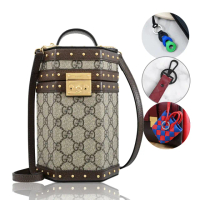 【GUCCI 古馳】Padlock GG 限定款經典雙G印花拼接迷你硬殼復古包兩用包(駝咖 買就送BV隨機吊飾鑰匙圈)